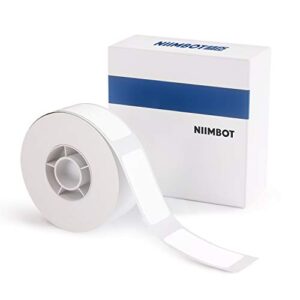niimbot d11white label maker tape adapted label print paper 12*40 standard laminated office labeling tape replacement pure color (white, medium)
