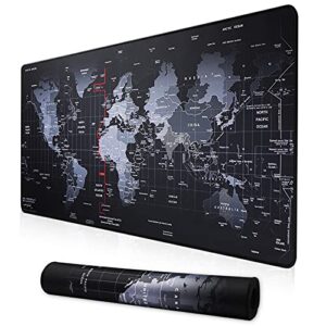 cmhoo xxl professional large mouse pad & computer game mouse mat (35.4×15.7×0.1in, map) (90*40 map)