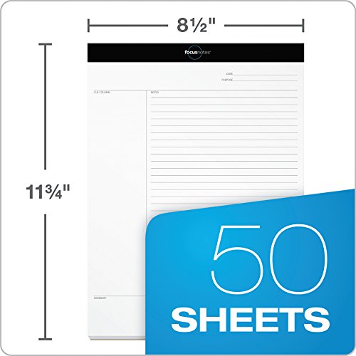 Oxford FocusNotes Writing Pad, 8-1/2" x 11-3/4", 50 Sheets (77103)