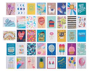 american greetings deluxe birthday card assortment, bright & cheerful (40-count)