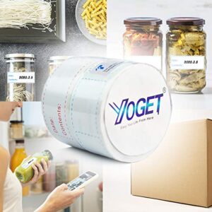 300pcs Removable Freezer Labels, Yoget 1 x 3 Inch Food Storage Stickers, Refrigerator Freezer Paper Label Easy Clean Leaves No Residue, 2 Color Food Labels Roll