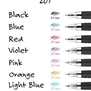 Black Retractable Gel Pens 2 Pack with Medium Points, Uni-Ball 207 Signo Click Pens are Fraud Proof and the Best Office Pens, Nursing Pens, Business Pens, School Pens, and Bible Pens