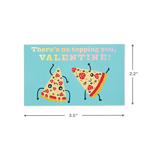 Hallmark Kids Mini Valentines Day Cards Assortment, 18 Classroom Cards with Envelopes (Tacos, Pizza, Doughnuts)