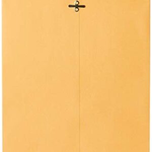 Mead Letter Size Mailing Envelopes, Clasp Closure, All-Purpose 32-lb Paper, 9" X 12", Brown Kraft Material, 100/Pack (CO790)