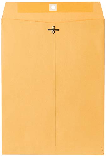 Mead Letter Size Mailing Envelopes, Clasp Closure, All-Purpose 32-lb Paper, 9" X 12", Brown Kraft Material, 100/Pack (CO790)