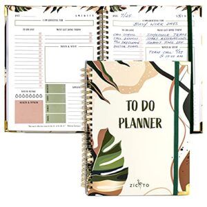 simplified to do list planner notebook – easily organize your daily tasks and boost productivity – the perfect daily journal and undated office supplies checklist for women…