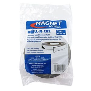 Master Magnetics - B005HYDC68 Roll-N-Cut Flexible Magnetic Tape Refill - 1/16" Thick x 1/2" Wide x 15 feet. (1 roll), 07518