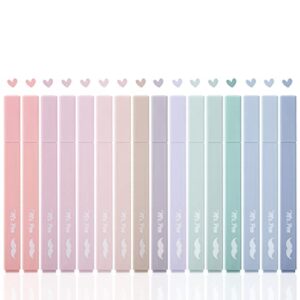 mr. pen- aesthetic highlighters, 16 pcs, chisel tip, morandi colors, no bleed bible highlighter pastel, highlighters assorted colors, pastel highlighter set, cute highlighters
