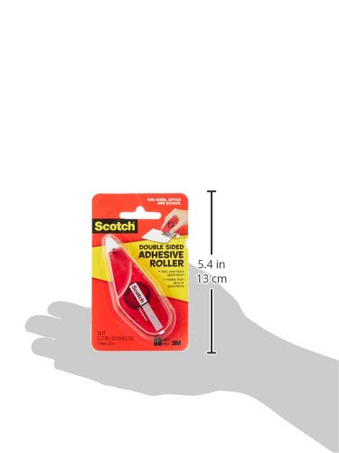 Scotch Double Sided Adhesive Roller.27 Inches x 26 Feet (6061)