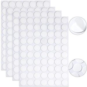 280 pcs double sided sticky dot stickers removable round putty clear sticky tack no trace sticky putty waterproof small stickers for festival decoration (20mm, 280)