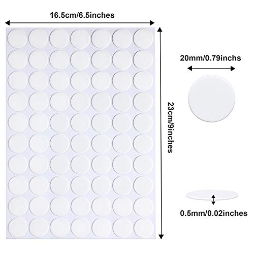 280 Pcs Double Sided Sticky Dot Stickers Removable Round Putty Clear Sticky Tack No Trace Sticky Putty Waterproof Small Stickers for Festival Decoration (20mm, 280)