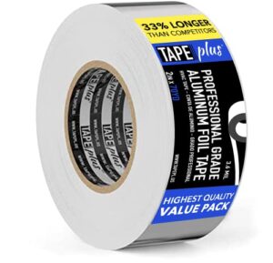 professional grade aluminum foil tape – 2 inch by 210 feet (70 yards) 3.6 mil – high temperature – perfect for hvac, sealing & patching hot & cold air ducts, metal repair, more!