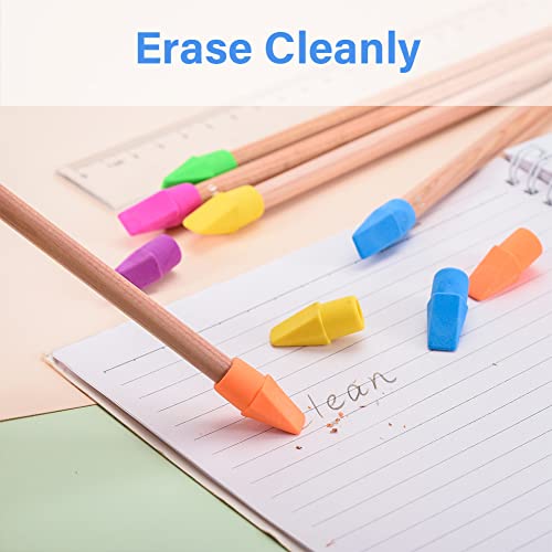 Sooez 120 Pack Pencil Erasers, Pencil Top Erasers Cap Erasers Eraser Tops Pencil Eraser Toppers Eraser Studying Supplies for Teachers Eraser Pencil Erasers, 7 Colors