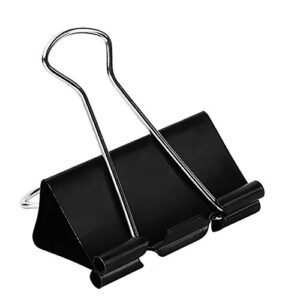 extra large binder clips (36 pack) 2 inch, big paper clamps for office supplies, black