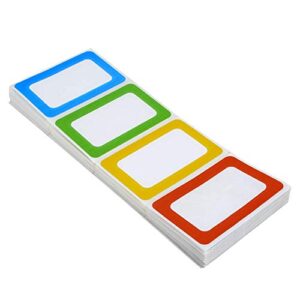 plain name tag stickers colorful border name tag labels – 200 stickers