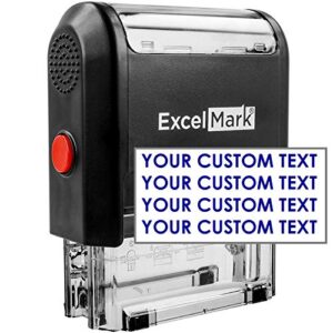 self inking rubber stamp with up to 4 lines of custom text (42a1848)