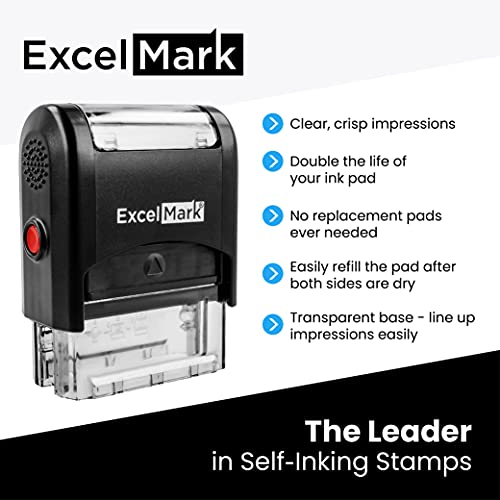 Self Inking Rubber Stamp with up to 4 Lines of Custom Text (42A1848)