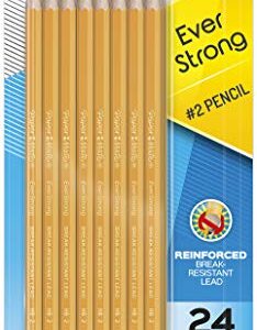 Paper Mate EverStrong #2 Pencils, Reinforced, Break-Resistant Lead When Writing, 24-Pack