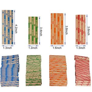 L LIKED 300 Assorted Bundle Flat Striped Coin Wrappers (300 Assorted)