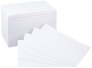 amazon basics 4 x 6-inch ruled lined white index note cards, 500-count, index cards