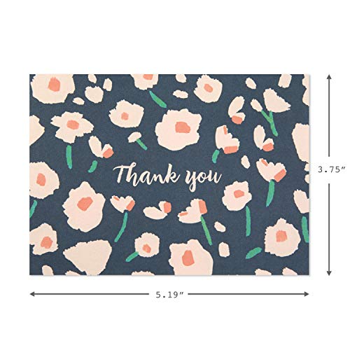 Hallmark Thank You Cards Assortment, Painted Florals (48 Cards with Envelopes for Baby Showers, Bridal Showers, Weddings, All Occasion)