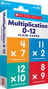 flash cards: multiplication 0 – 12