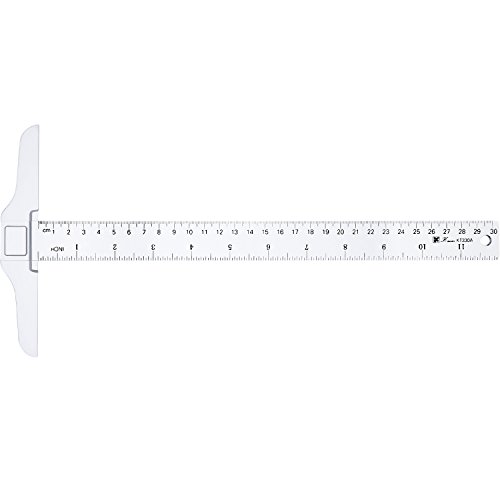 Pangda 12 Inch/ 30 cm Junior T-Square Plastic Transparent T-Ruler for Drafting and General Layout Work (1)