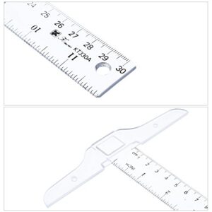 Pangda 12 Inch/ 30 cm Junior T-Square Plastic Transparent T-Ruler for Drafting and General Layout Work (1)