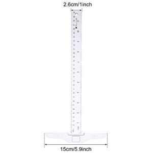 Pangda 12 Inch/ 30 cm Junior T-Square Plastic Transparent T-Ruler for Drafting and General Layout Work (1)