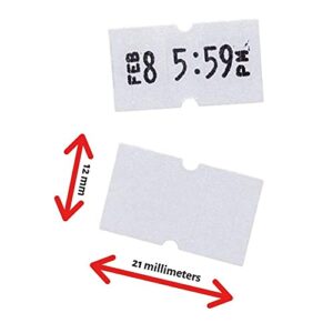 Perco 1 Line White Labels - 1 Sleeve, 8,000 Blank Price and Date Gun Labels for Perco 1 Line Price and Date Guns