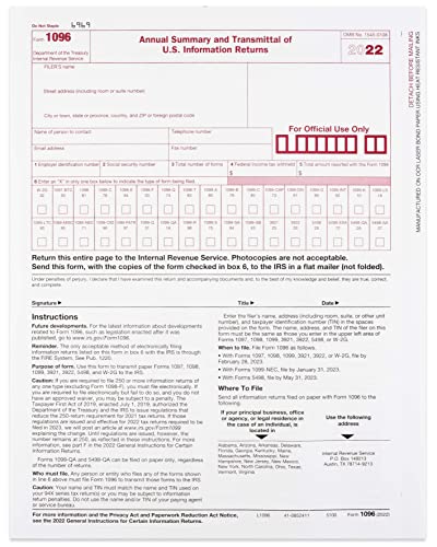 1099 NEC Forms 2022 4-Part Tax Forms Kit, Compatible with QuickBooks and Accounting, 25 Pack, Software and Envelopes NOT Included Software, Made in The USA