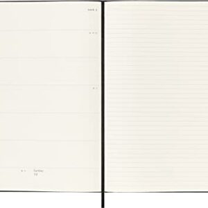 Moleskine 2023 Weekly Notebook Planner, 12M, Extra Large, Black, Hard Cover (7.5 x 10)