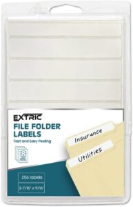 file folder labels 32 sheets file labels white stickers a total of 256 file labels for file folders