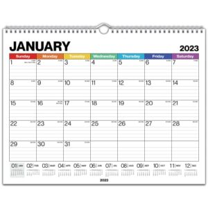 dunwell 12×15 wall calendar 2023 2024 – (colorful) use to june 2024, large 2023-24 wall calendar, lined monthly calendar, 12 x 15 hanging calendar for home or office