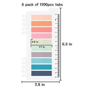 Antner 1200pcs Sticky Index Tabs Page Markers Colored Book Tabs Sticky Notes Page Flags Index Tabs Annotation Tabs Label Stickers