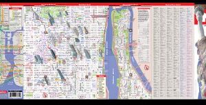 StreetSmart® NYC Map Midtown Edition by Van Dam-Laminated pocket city street map of Manhattan w/ all attractions, museums, sights, hotels, Broadway Theaters & NYC Subway map; 2023 Edition