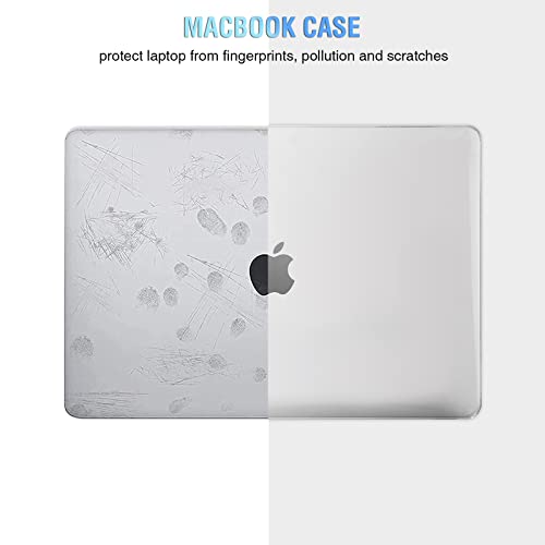 EooCoo Compatible with 2023 2022 M2 MacBook Pro 13 inch Case 2021-2016 Release M1 A2338 A2289 A2251 A2159 A1989 A1706 A1708 Protective Hard Case with Keyboard Cover, Screen Protector - Crystal Clear