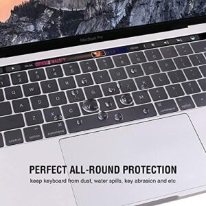 EooCoo Compatible with 2023 2022 M2 MacBook Pro 13 inch Case 2021-2016 Release M1 A2338 A2289 A2251 A2159 A1989 A1706 A1708 Protective Hard Case with Keyboard Cover, Screen Protector - Crystal Clear