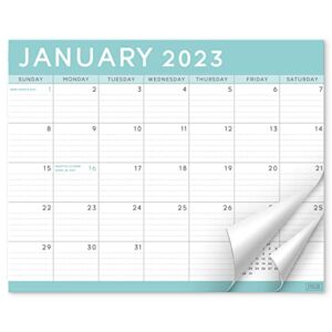 s&o teal magnetic fridge calendar from jan 2023-jun 2024 – tear-off refrigerator calendar to track events & appointments – 18 month magnetic calendar for fridge for easy planning-8″x10″ in.