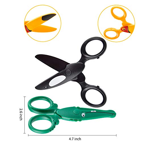 Sopito 3PCS Children Safety Scissors Toddler Craft Scissors Preschool Training for Kids Cutting Paper