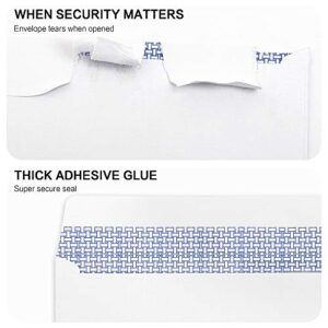 #8 Double Window Security Check Envelopes, No.8 Double Window Bussiness Envelopes Designed for QuickBooks Checks - Computer Printed Checks - 3 5/8 X 8 11/16 (NOT for INVOICES) - 24 LB - 500 Count