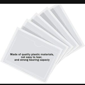 30 Pack Self-Adhesive Index Card Pockets with Top Open for Loading - Ideal Card Holder for Organizing and Protecting Your Index Cards - Crystal Clear Plastic (3.6 x 4.8 Inches)