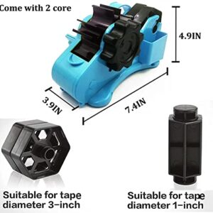 Blue Heat Tape Dispenser Sublimation - Multiple Roll Cut Heat Tape Dispenser to PreCut 1.4'' Pieces for Heat Press/Mug Press Machine, 1+3'' Core, Semi-Automatic Tape Dispenser with Compartment Slots