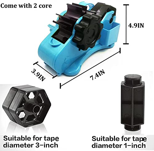 Blue Heat Tape Dispenser Sublimation - Multiple Roll Cut Heat Tape Dispenser to PreCut 1.4'' Pieces for Heat Press/Mug Press Machine, 1+3'' Core, Semi-Automatic Tape Dispenser with Compartment Slots