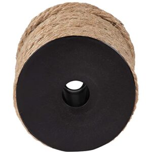 100 Feet Twisted Nautical Rope for Crafts, Thick Hemp Jute Twine, Brown (5mm)