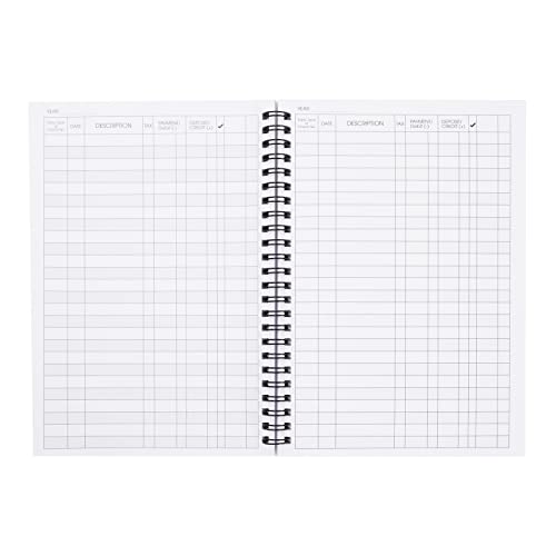 2 Pack Spending Account Tracker Notebooks, Expense Ledger Books for Small Business Bookkeeping (100 Pages)