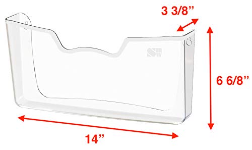 Simple Houseware Clear Single Pocket Wall Mount File Holder