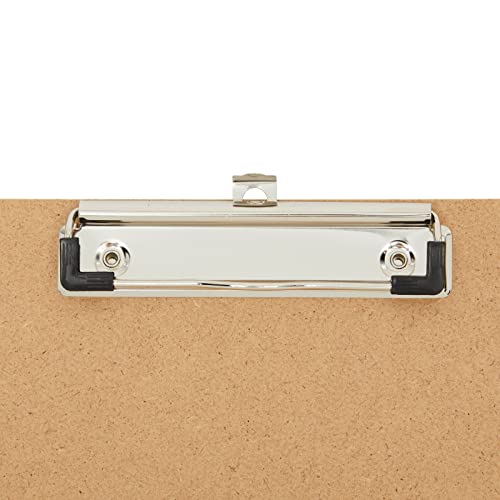 Juvale 4 Pack Extra Large 11x17 Clipboards, Horizontal Wooden Lap Boards with Low Profile Clip for Drawing, Sketching, Art Supplies (3mm Thick)