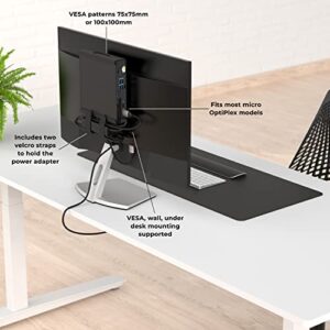 HumanCentric Mount Compatible with Dell OptiPlex Micro Form Factor Case, VESA, Under Desk and Wall Mount Fits MFF 3040, 3046, 3050, 3060, 3070, 3080, 5050, 5060, 5070, 7040, 7050, 7060, 7070, and More