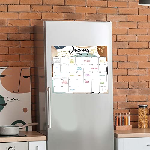 Magnetic Calendar 2023-2024 - Jul 2023 - Dec 2024, Magnetic Fridge Calendar 2023-2024,13" × 11.5", 18 Monthly Calendar 2023-2024, Magnetic Calendar for Fridge, Tear-off Pad, Perfect for Easy Planning